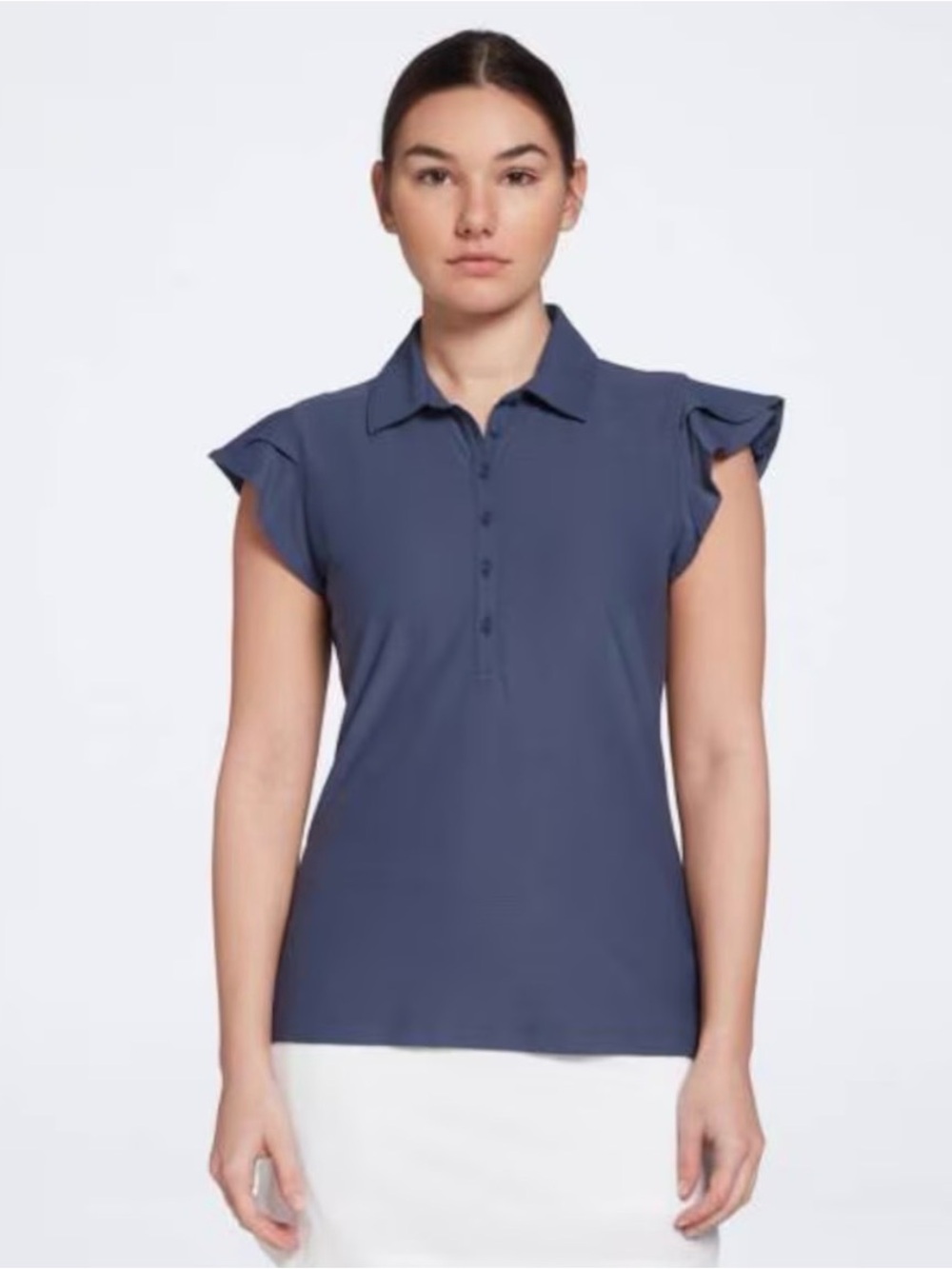 CALIA WOMEN'S GOLF FLUTTER SLEEVE POLO